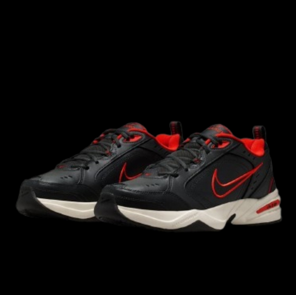 Nike Air Monarch IV Mens Dark Smoke Grey Picante Red